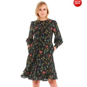 Eshakti Floral Print Peplum Crepe Dress✨